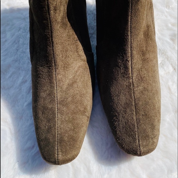 𝅺CHOCOLATE Leather boot New 7 1/2 Wide - Picture 1 of 5